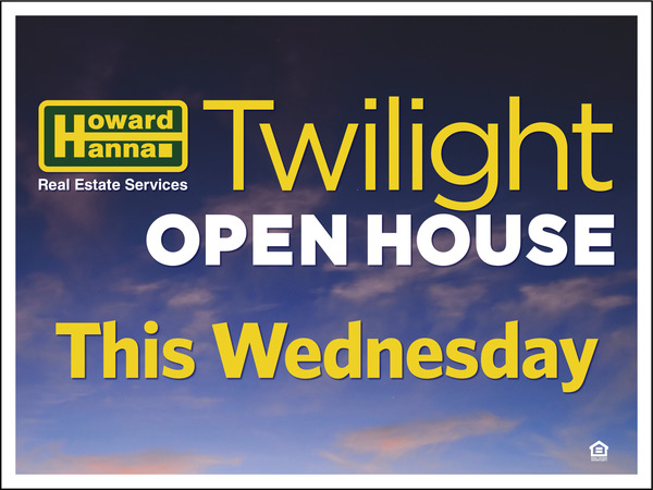 Directional Open House Wednesday Sign Panel, 18h x 24w, 4mm Corrugated